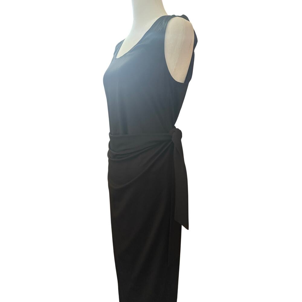 Tribal Femme Black Wrap Tie Waist Dress Black Size Medium - Picture 3 of 7